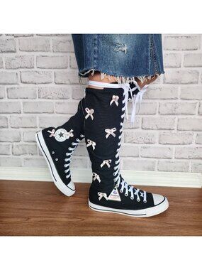 Converse Chuck Taylor XXHi Bows & Studs Knee Hi 12.5 Women Boots Sneaker A17684C